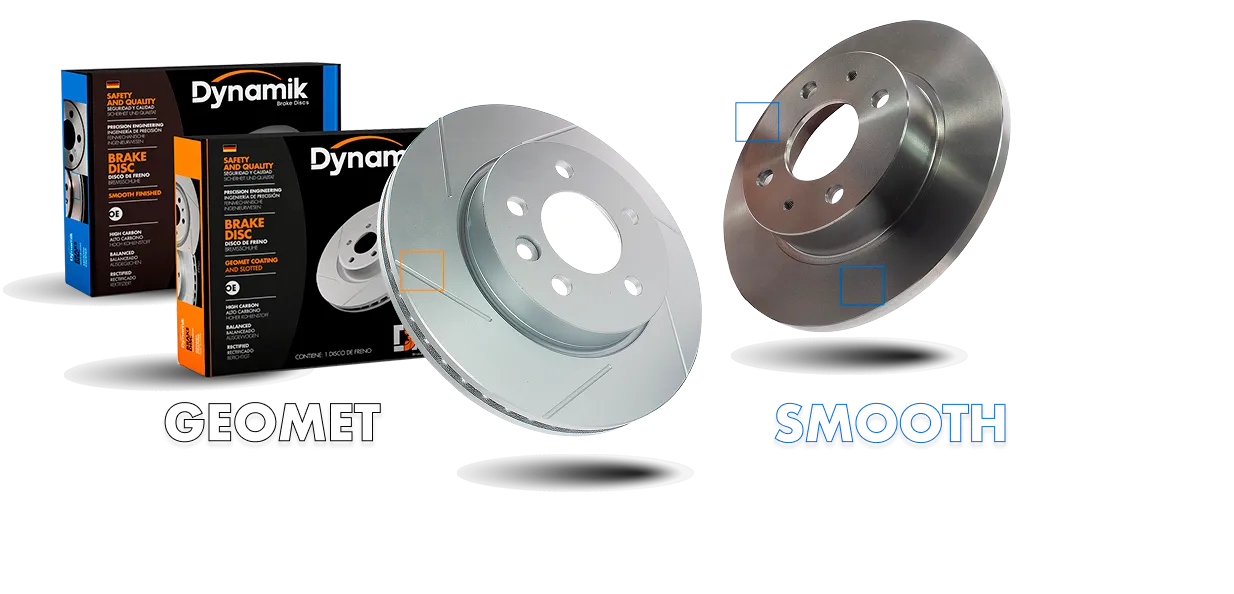 Discos de freno Dynamik con recubrimiento Geomet y acabado Smooth — autopartes a domicilio en Cali